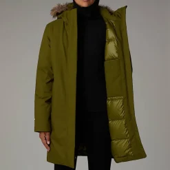 Cheap The North Face Arctic Parka Til Damer Forest Olive