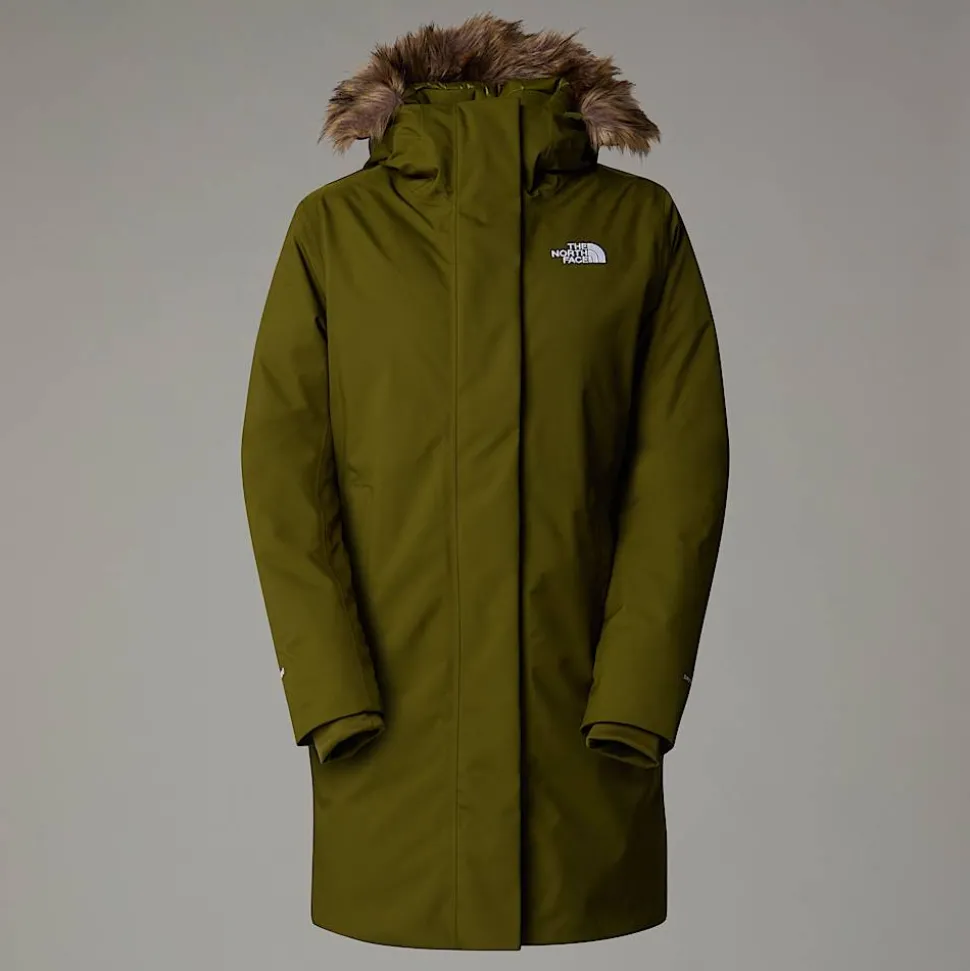 Cheap The North Face Arctic Parka Til Damer Forest Olive