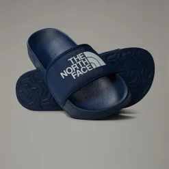 Best Sale The North Face Base Camp Slides III Til Unge Summit Navy-TNF White