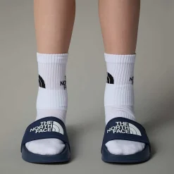 Best Sale The North Face Base Camp Slides III Til Unge Summit Navy-TNF White