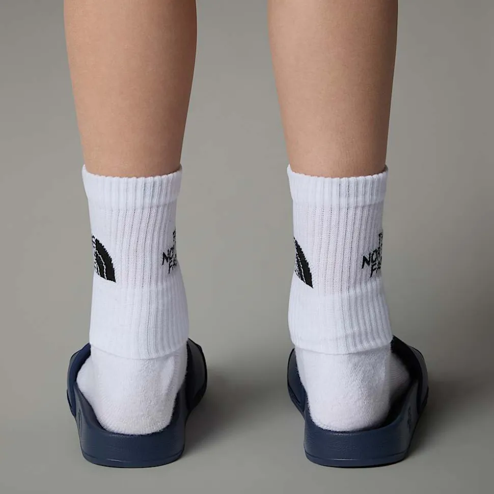 Best Sale The North Face Base Camp Slides III Til Unge Summit Navy-TNF White