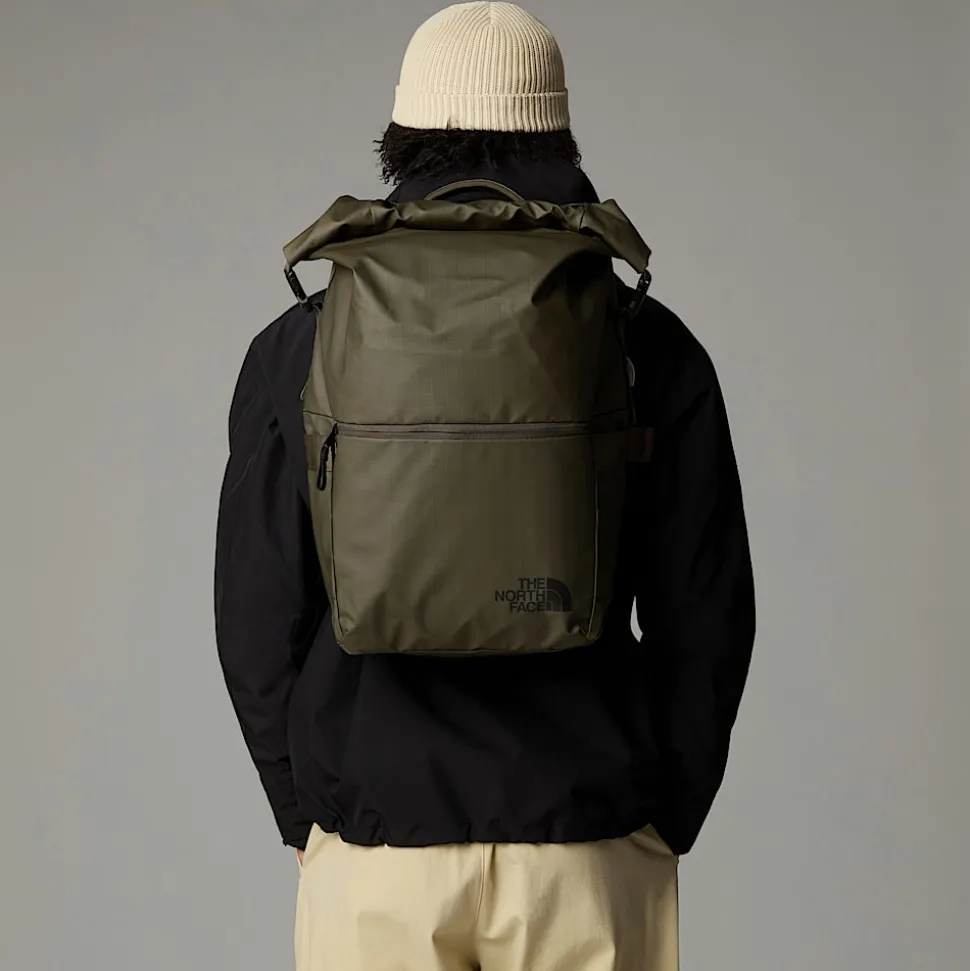 Cheap The North Face Base Camp Voyager Rolltop Taske New Taupe Green-TNF Black-NPF