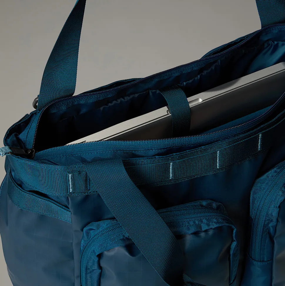 Clearance The North Face Base Camp Voyager Tote Midnight Petrol-Algae Blue