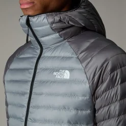 Sale The North Face Bettaforca Dunjakke Med Hætte Til Herrer Monument Grey-Smoked Pearl-NPF