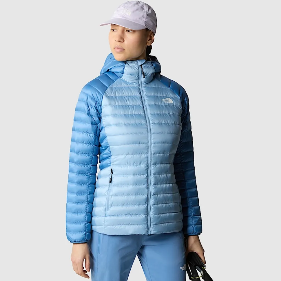 Sale The North Face Bettaforca Dunjakke Med Hætte Til Damer Steel Blue-Indigo Stone