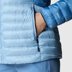 Sale The North Face Bettaforca Dunjakke Med Hætte Til Damer Steel Blue-Indigo Stone
