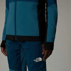 Cheap The North Face Binntal Hybrid Ventrix™ Jakke Med Hætte Til Herrer Mallard Blue-Midnight Petrol-TNF Black