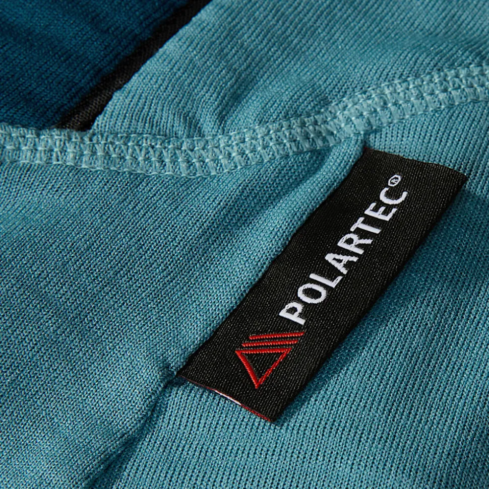 Store The North Face Bolt Polartec® Power Grid™ Jakke Med Hætte Til Damer Algae Blue-Midnight Petrol