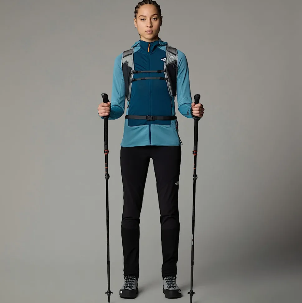 Store The North Face Bolt Polartec® Power Grid™ Jakke Med Hætte Til Damer Algae Blue-Midnight Petrol