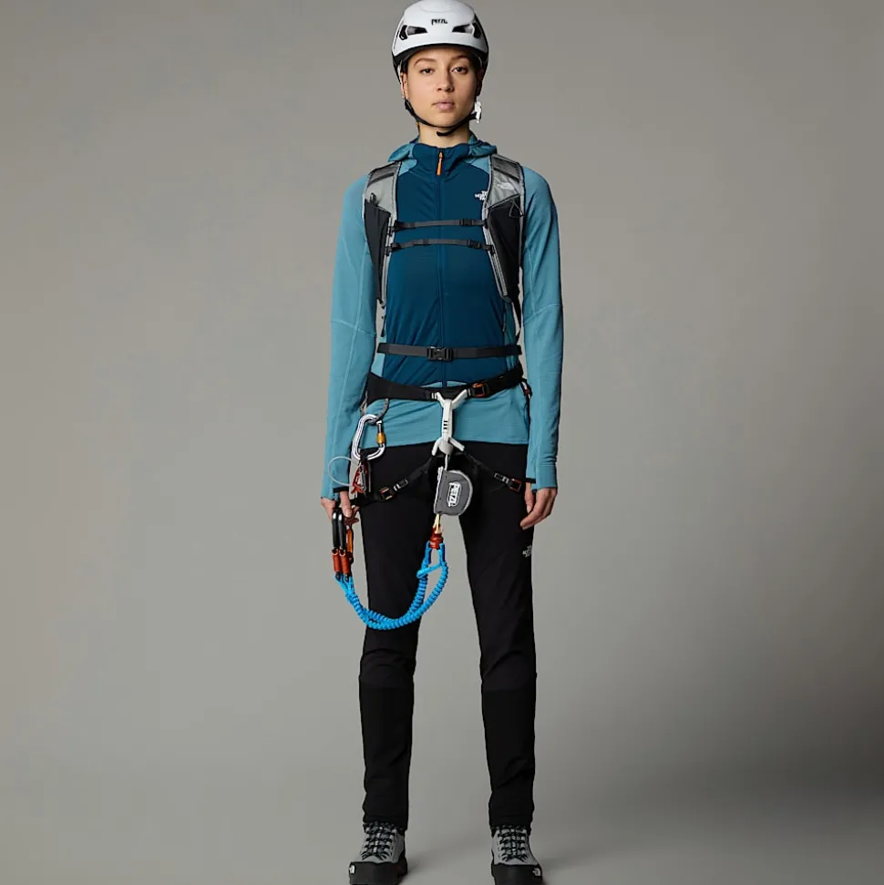 Store The North Face Bolt Polartec® Power Grid™ Jakke Med Hætte Til Damer Algae Blue-Midnight Petrol