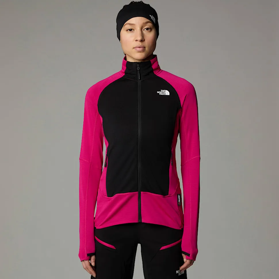 Hot The North Face Bolt Polartec® Power Grid™ Jakke Til Damer PINK PRIMROSE/TNF WHITE
