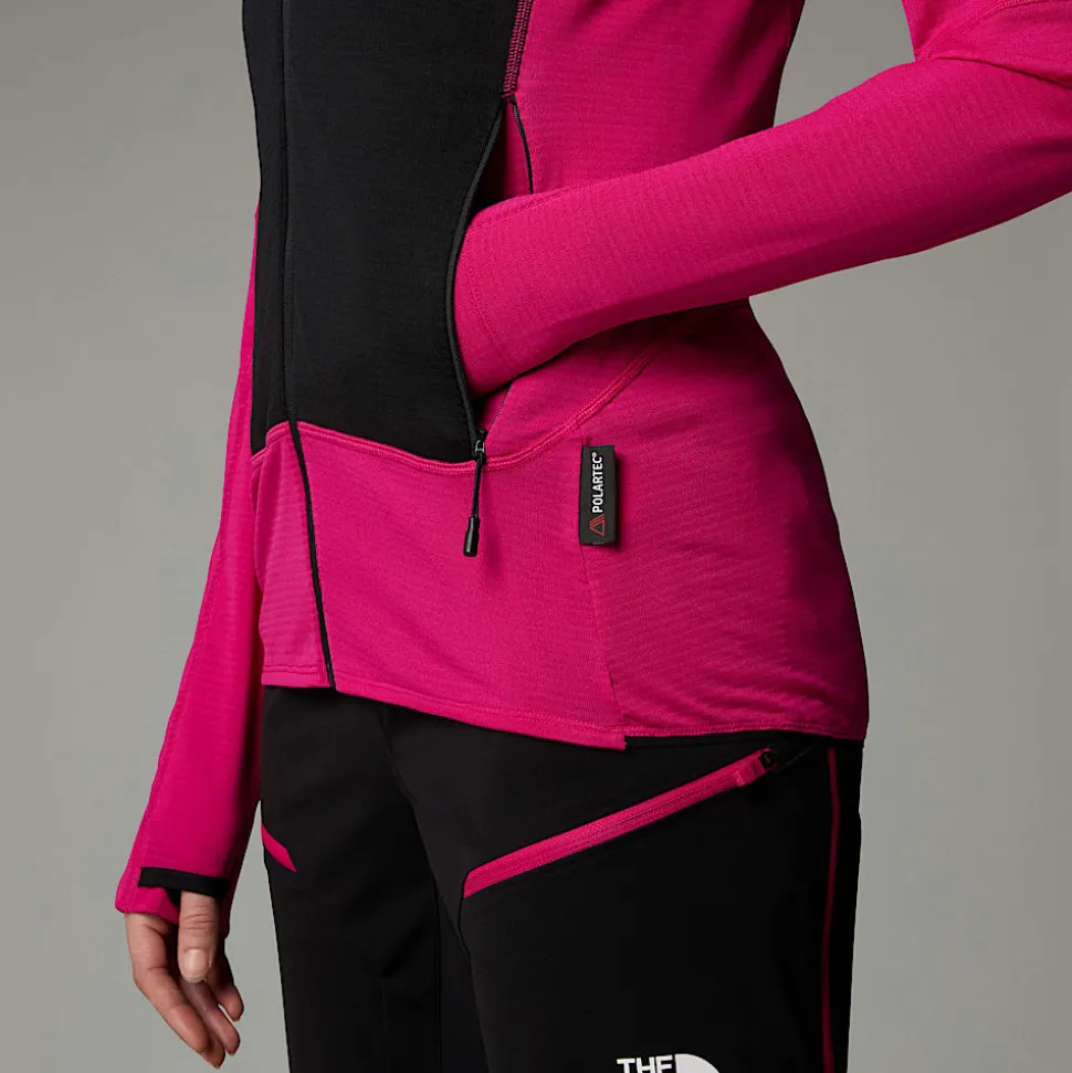 Hot The North Face Bolt Polartec® Power Grid™ Jakke Til Damer PINK PRIMROSE/TNF WHITE