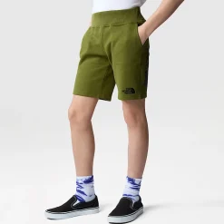 New The North Face Bomuldsshorts Til Drenge Forest Olive