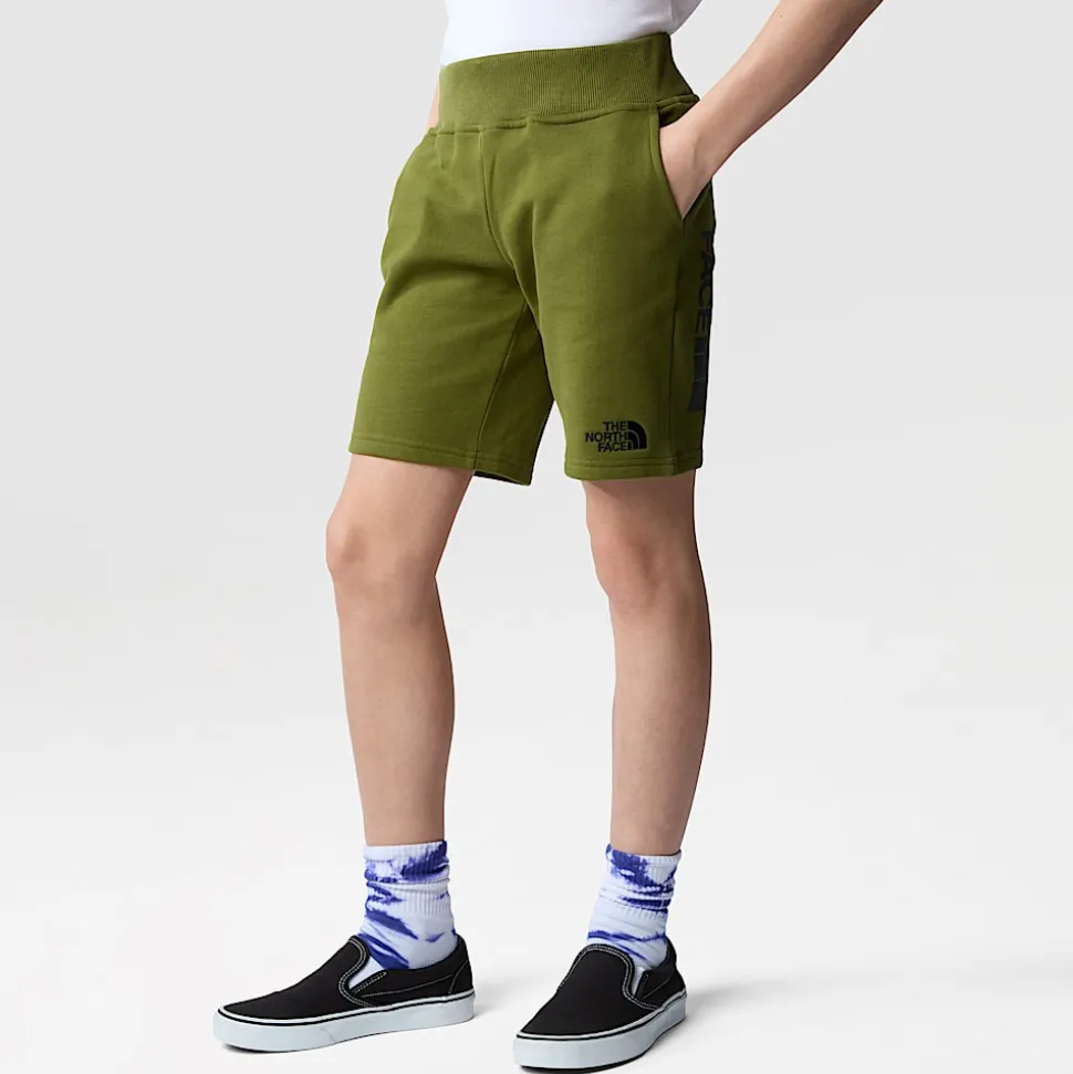 New The North Face Bomuldsshorts Til Drenge Forest Olive