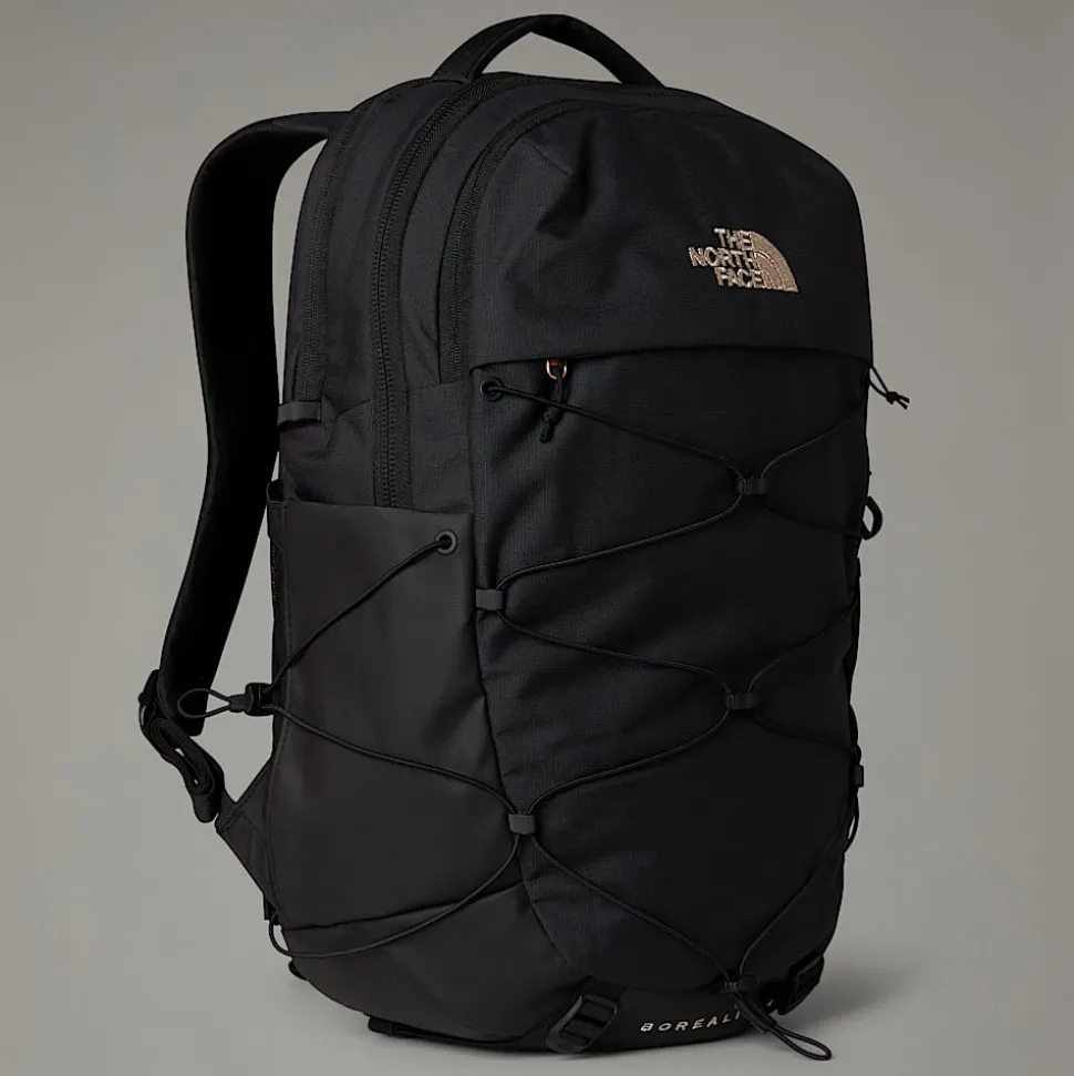 Sale The North Face Borealis Rygsæk Til Damer TNF Black Heather-Burnt Coral Metallic-NPF
