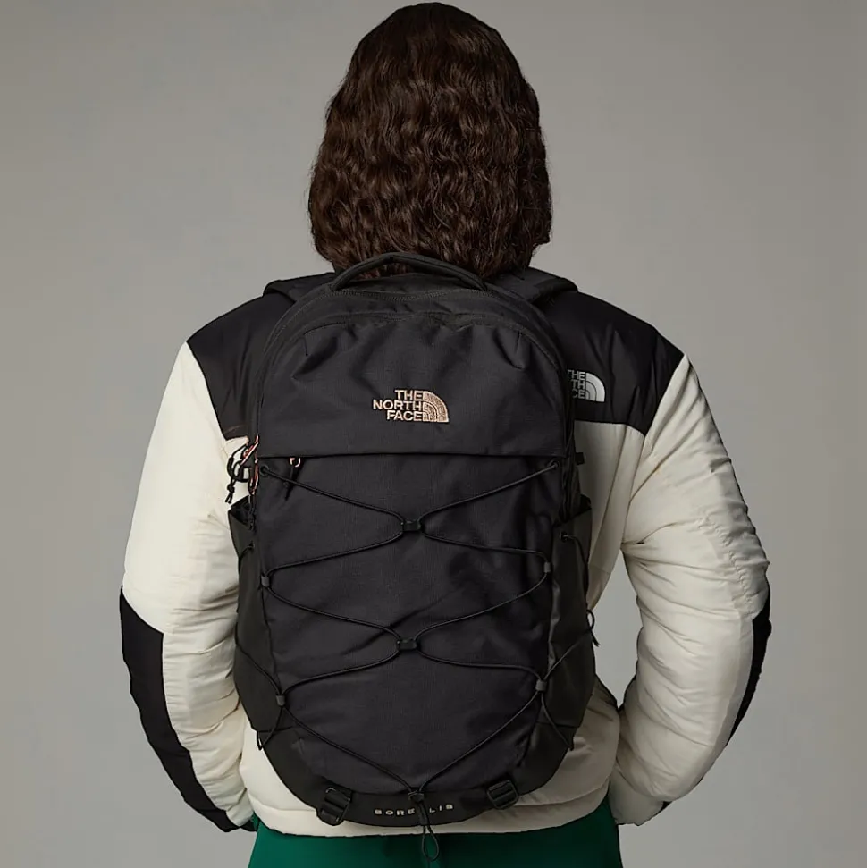 Sale The North Face Borealis Rygsæk Til Damer TNF Black Heather-Burnt Coral Metallic-NPF