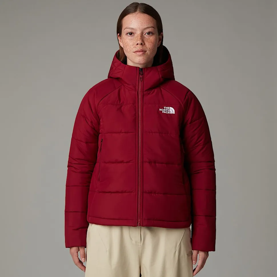 New The North Face Circular Synthetic Jakke Med Hætte Til Damer Beetroot
