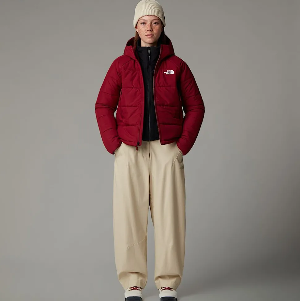 New The North Face Circular Synthetic Jakke Med Hætte Til Damer Beetroot