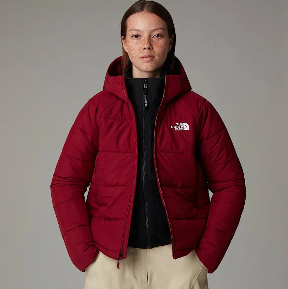 New The North Face Circular Synthetic Jakke Med Hætte Til Damer Beetroot