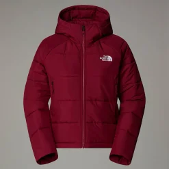 New The North Face Circular Synthetic Jakke Med Hætte Til Damer Beetroot