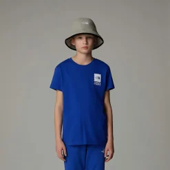 New The North Face Coordinates Graphic T-shirt Til Drenge TNF Blue