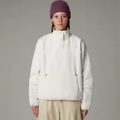 Discount The North Face Cragmont 1/4 Neck Fleece Til Damer White Dune