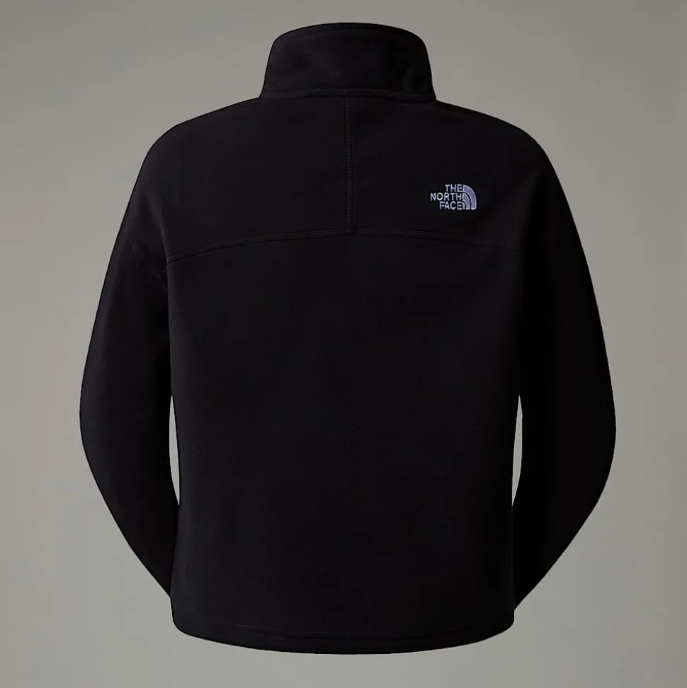 Store The North Face Cropped 100 Glacier Fleece Med Kvart Lynlås Til Damer TNF Black-NPF