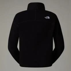 Store The North Face Cropped 100 Glacier Fleece Med Kvart Lynlås Til Damer TNF Black-NPF