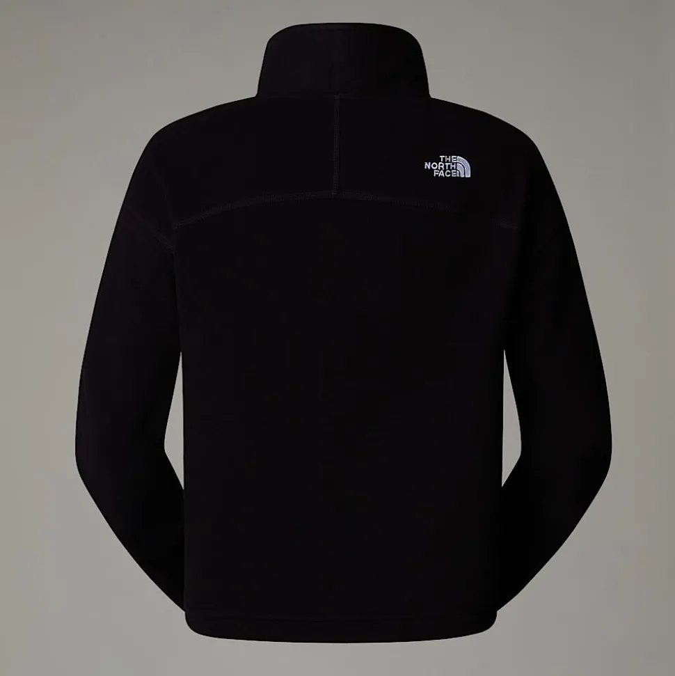 Store The North Face Cropped 100 Glacier Fleece Med Kvart Lynlås Til Damer TNF Black-NPF