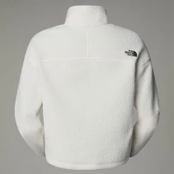 Hot The North Face Cropped High Pile Fleece Til Damer White Dune
