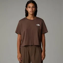 Discount The North Face Cropped Simple Dome T-shirt Til Damer Smokey Brown