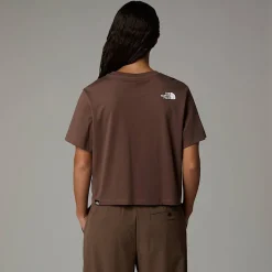 Discount The North Face Cropped Simple Dome T-shirt Til Damer Smokey Brown