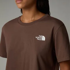 Discount The North Face Cropped Simple Dome T-shirt Til Damer Smokey Brown