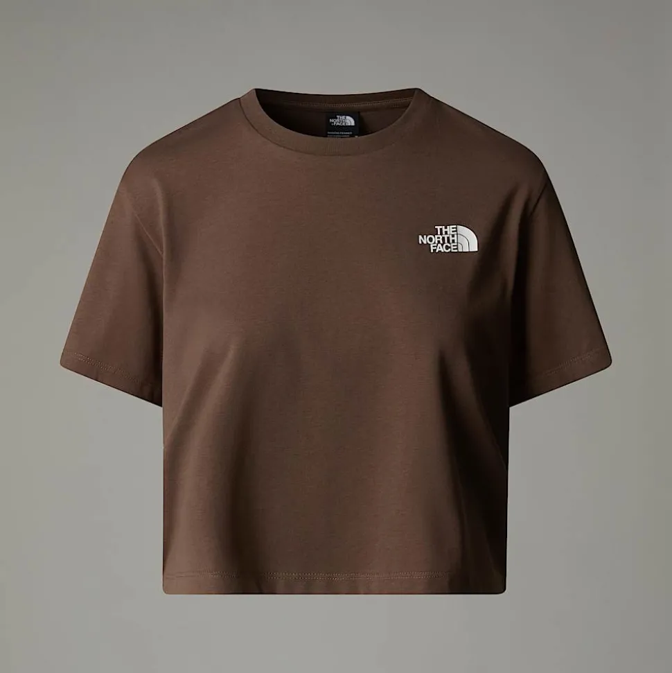 Discount The North Face Cropped Simple Dome T-shirt Til Damer Smokey Brown