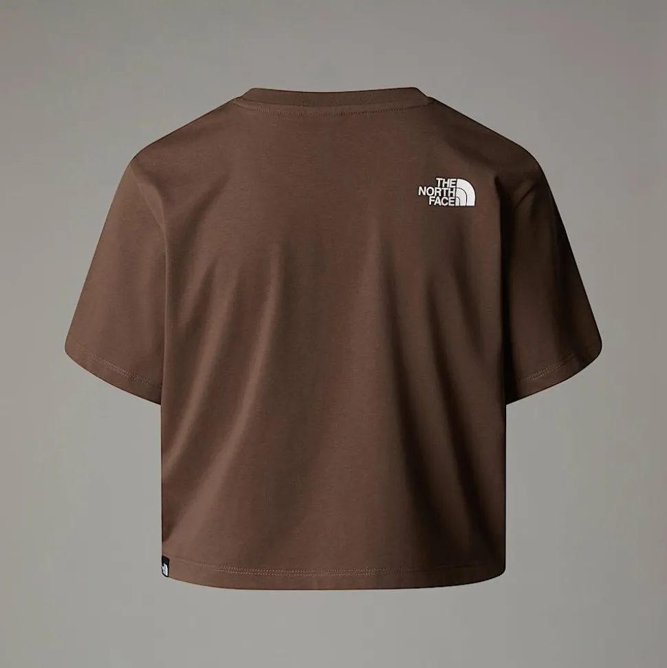 Discount The North Face Cropped Simple Dome T-shirt Til Damer Smokey Brown