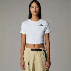 Cheap The North Face Cropped T-shirt Til Damer TNF White