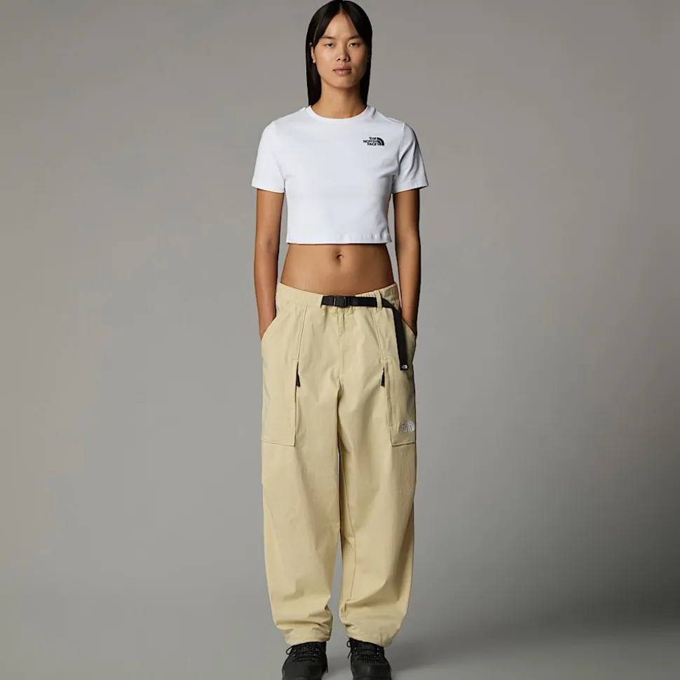 Cheap The North Face Cropped T-shirt Til Damer TNF White