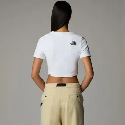 Cheap The North Face Cropped T-shirt Til Damer TNF White