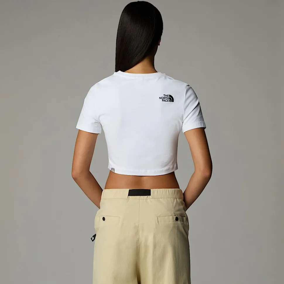 Cheap The North Face Cropped T-shirt Til Damer TNF White