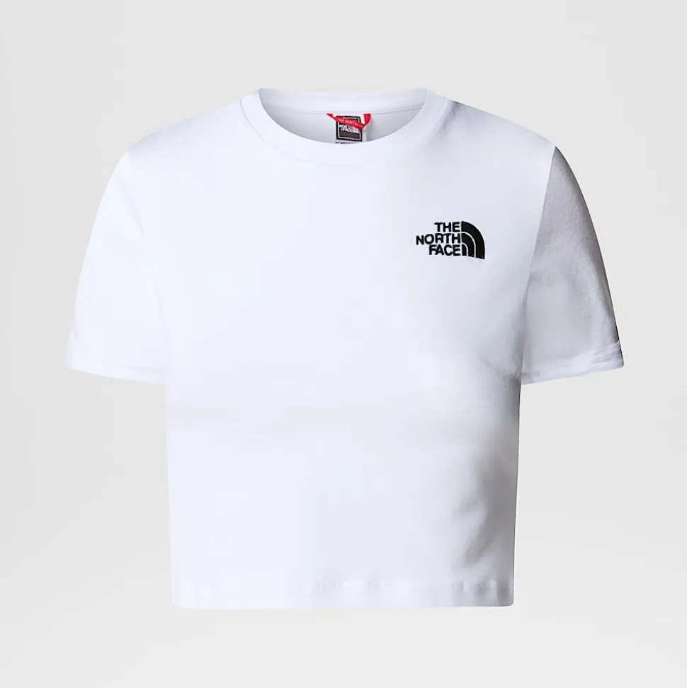 Cheap The North Face Cropped T-shirt Til Damer TNF White