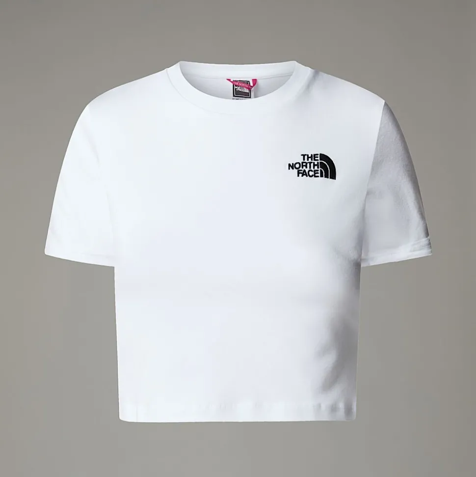 Cheap The North Face Cropped T-shirt Til Damer TNF White