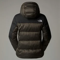 Fashion The North Face Diablo 2.0 Dunjakke Med Hætte Til Damer Smokey Brown Black Heather-TNF Black