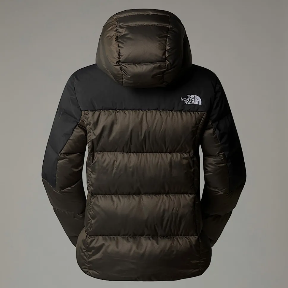 Fashion The North Face Diablo 2.0 Dunjakke Med Hætte Til Damer Smokey Brown Black Heather-TNF Black