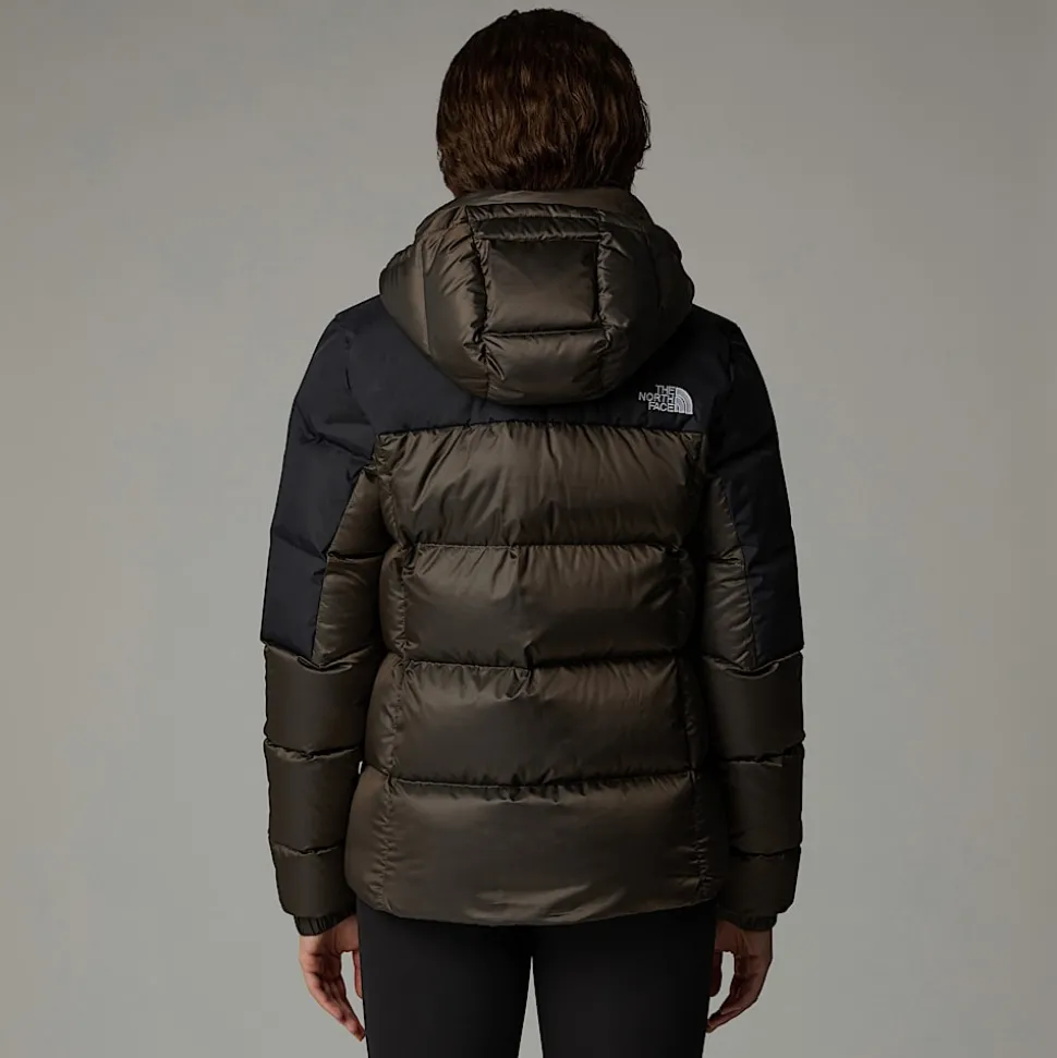 Fashion The North Face Diablo 2.0 Dunjakke Med Hætte Til Damer Smokey Brown Black Heather-TNF Black