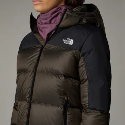 Fashion The North Face Diablo 2.0 Dunjakke Med Hætte Til Damer Smokey Brown Black Heather-TNF Black