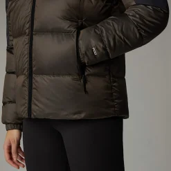 Fashion The North Face Diablo 2.0 Dunjakke Med Hætte Til Damer Smokey Brown Black Heather-TNF Black