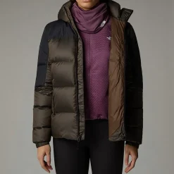 Fashion The North Face Diablo 2.0 Dunjakke Med Hætte Til Damer Smokey Brown Black Heather-TNF Black