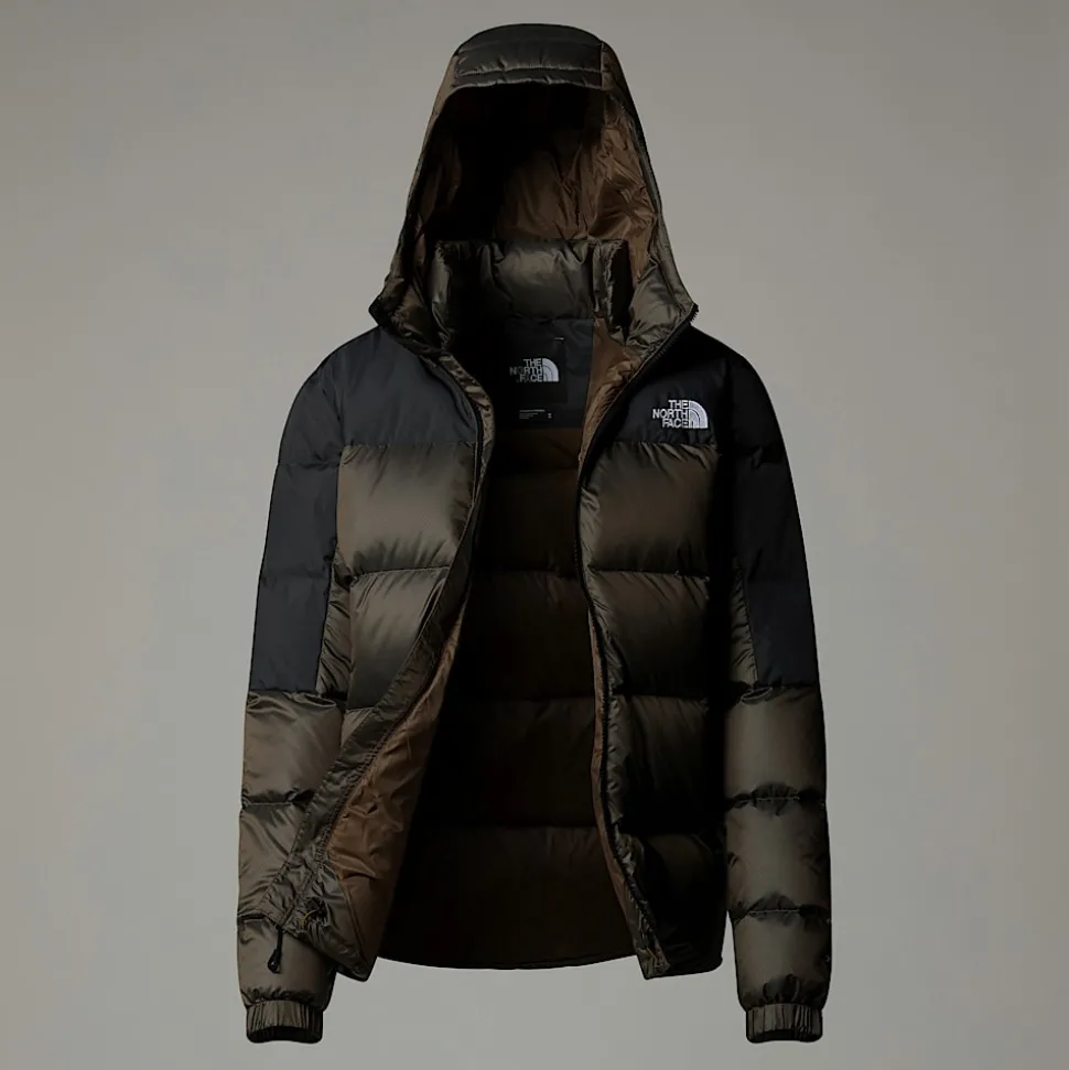Fashion The North Face Diablo 2.0 Dunjakke Med Hætte Til Damer Smokey Brown Black Heather-TNF Black