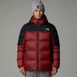 Shop The North Face Diablo 2.0 Dunjakke Med Hætte Til Herrer High Risk Red Black Heather-TNF Black