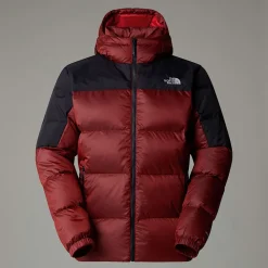 Shop The North Face Diablo 2.0 Dunjakke Med Hætte Til Herrer High Risk Red Black Heather-TNF Black